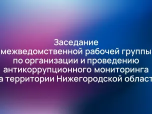 В Нижегородской области прошло заседание межведомственной рабочей группы по организации и проведению антикоррупционного мониторинга на территории Нижегородской области